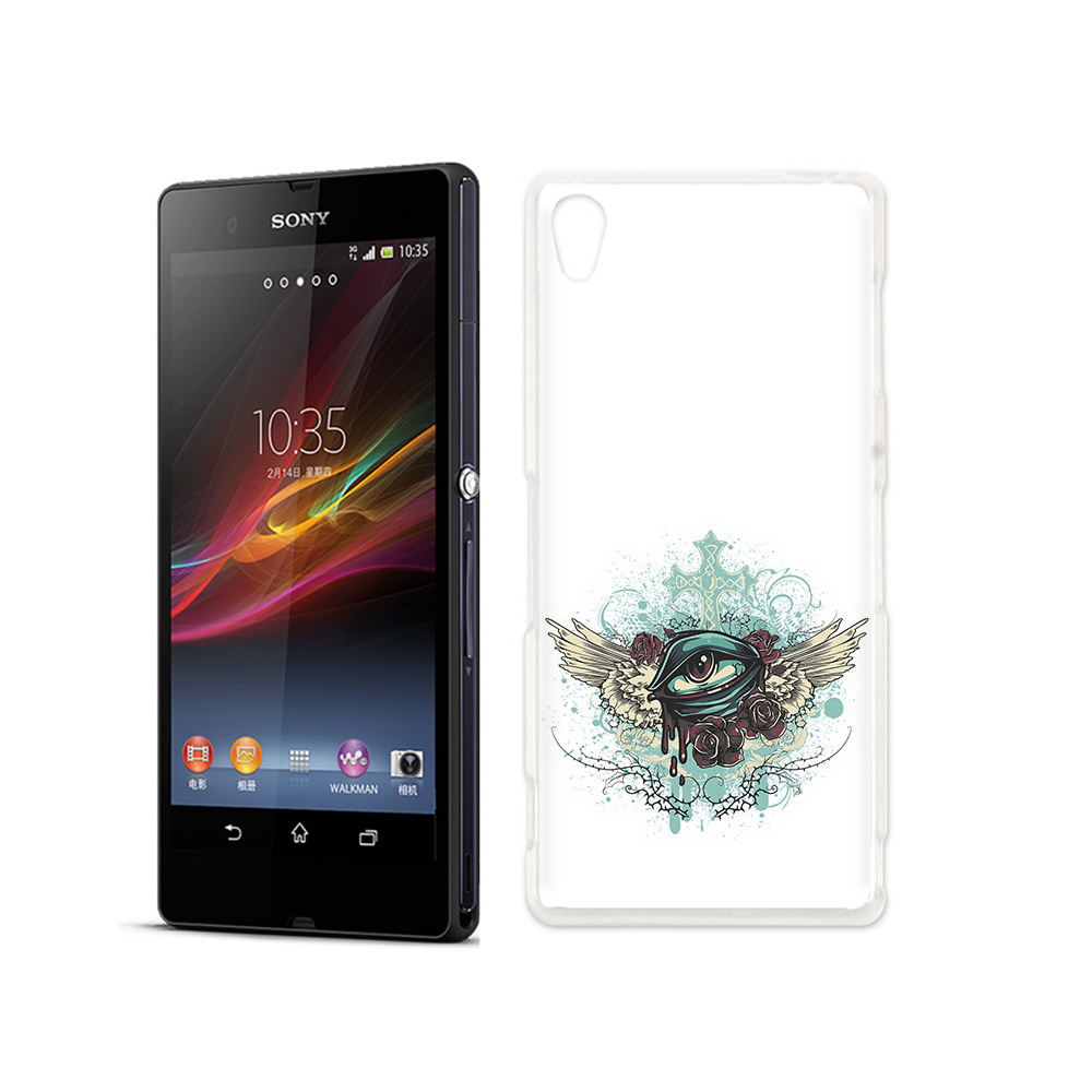 

Чехол MyPads Tocco для Sony Xperia Z плачущий глаз с крыльями, Прозрачный, Tocco