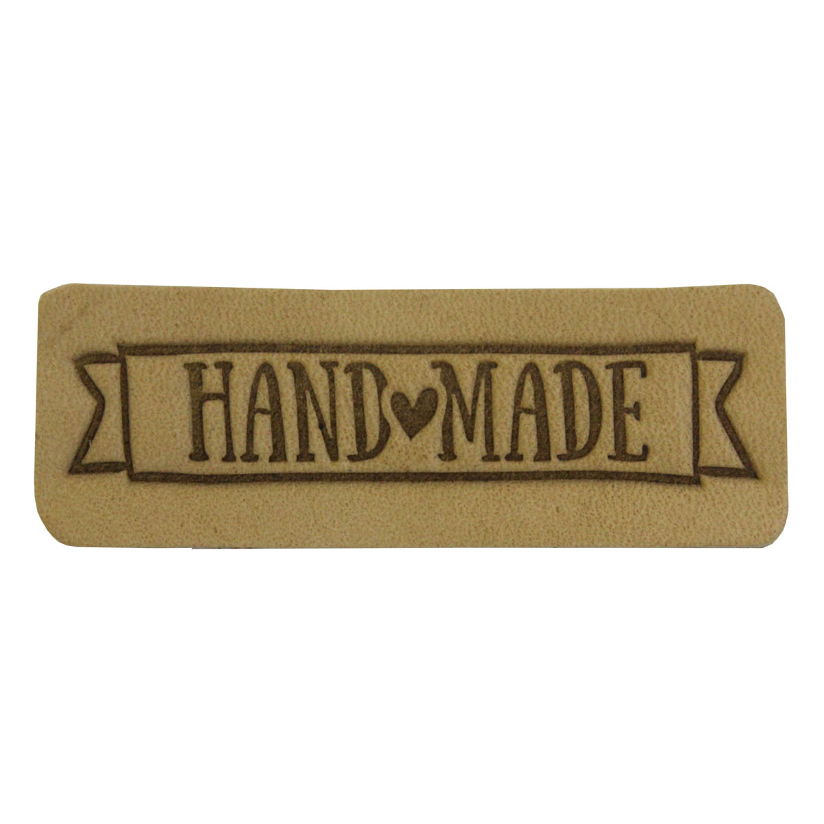 

3 Термоаппликация из кожи Hand Made 5,65*1,8см (41 бежевый)