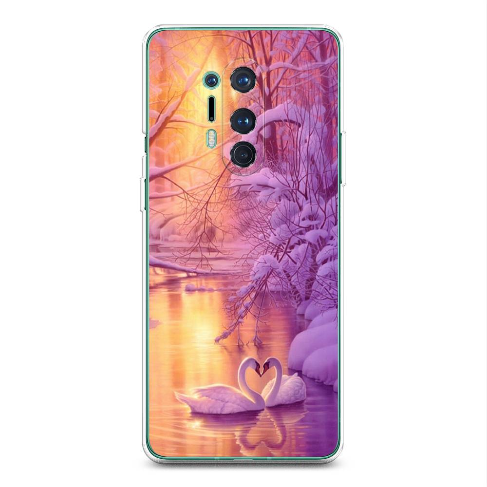 

Чехол на OnePlus 8 Pro "Зима 1", Фиолетовый;желтый, 151050-2