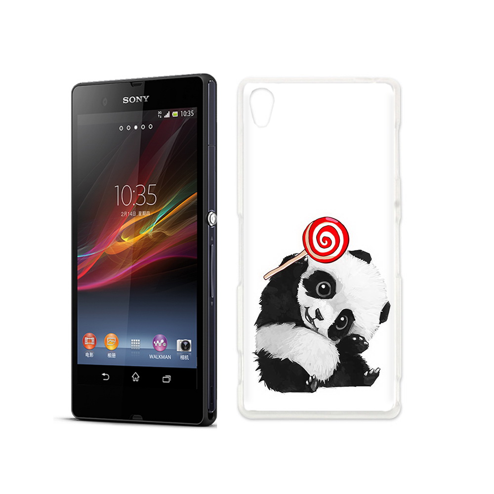 

Чехол MyPads Tocco для Sony Xperia Z панда с леденцом, Прозрачный, Tocco