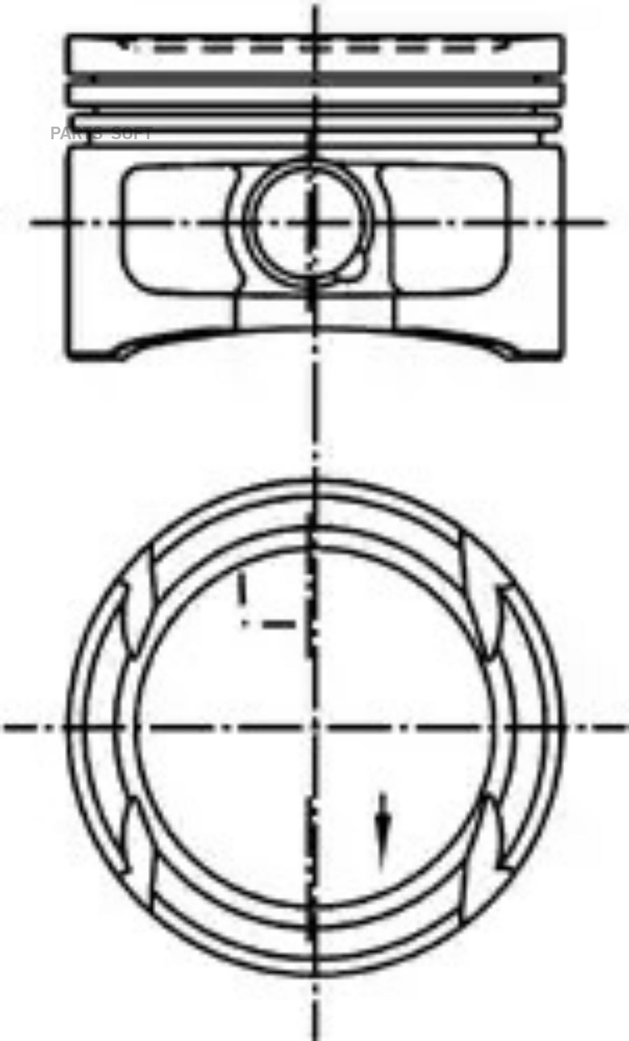 

Поршень KOLBENSCHMIDT Dm.76.50x1.2x1.5x2.5 Std Audi A2; Skoda Fabia; Octavia; Bora; Golf