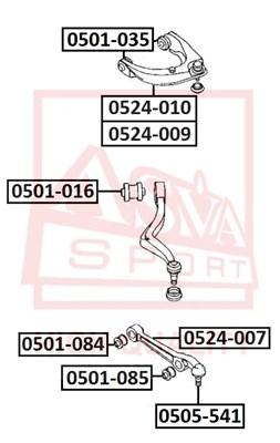 

Сайлентблок рычага подвески Asva 0501-035