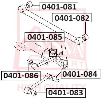 

Сайлентблок рычага подвески Asva 0401-085