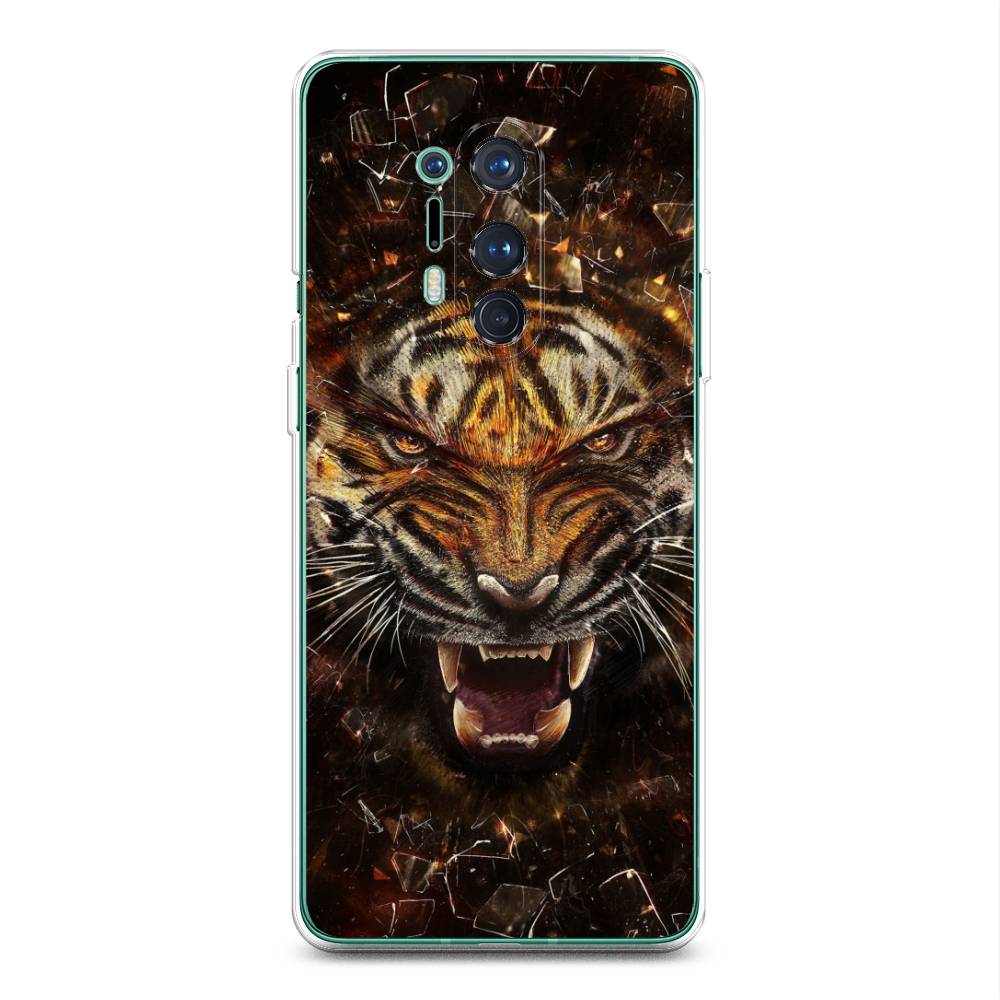

Чехол на OnePlus 8 Pro "Тигр осколки", Оранжевый;серый;черный, 151050-1