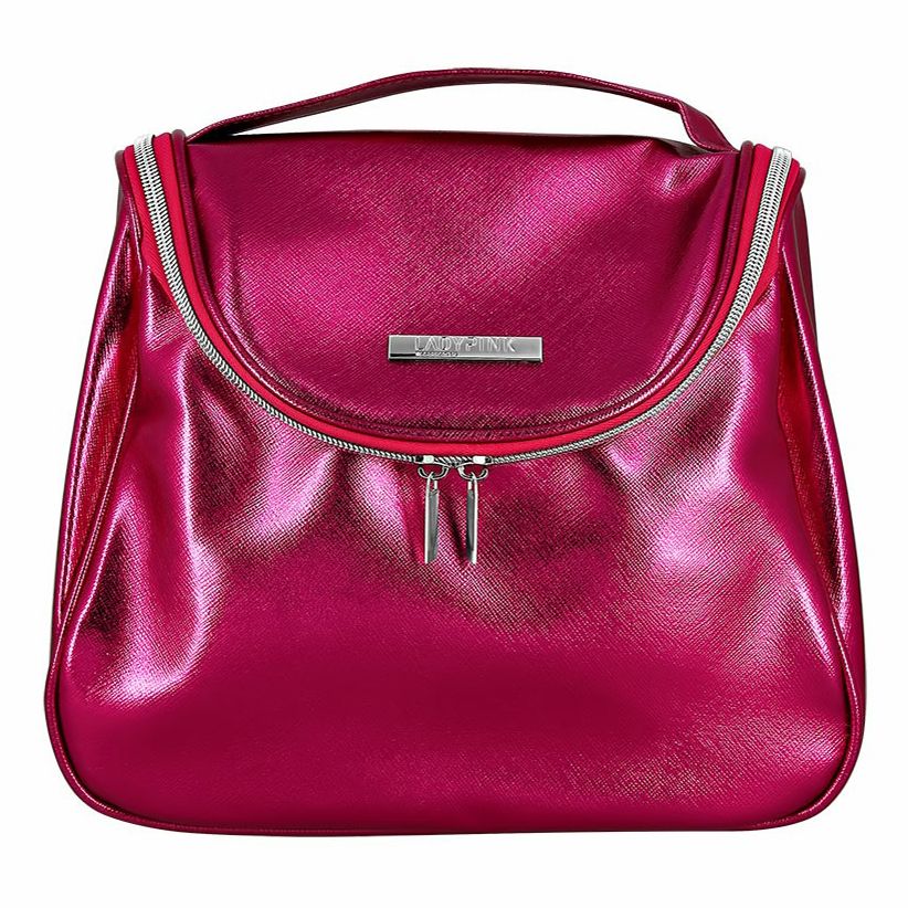 

Косметичка женская LADY PINK 21230563, малиновый металлик, Розовый