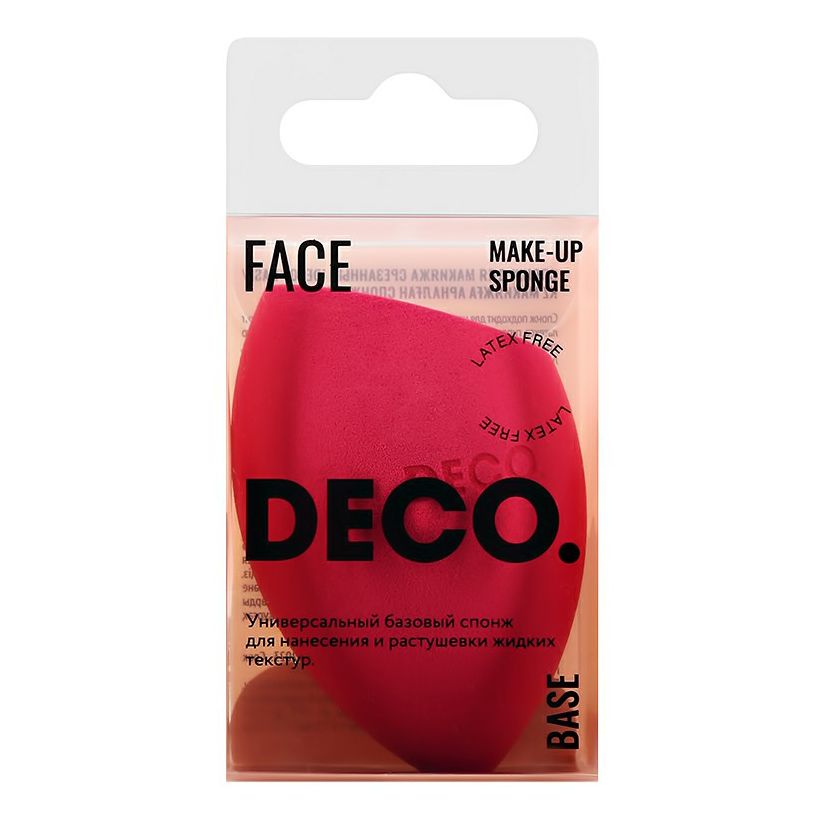 

Спонж для макияжа Deco Base срезанный, Красный
