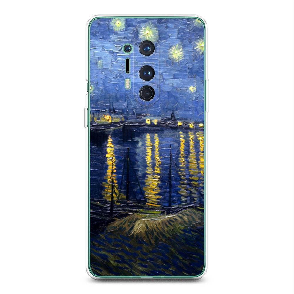

Чехол на OnePlus 8 Pro "Звездная ночь над Роной", Синий;желтый, 151050-4