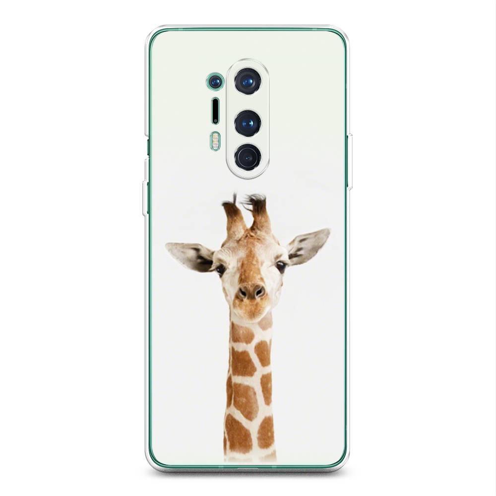 

Чехол на OnePlus 8 Pro "Любопытный жираф", Бежевый;коричневый, 151050-1