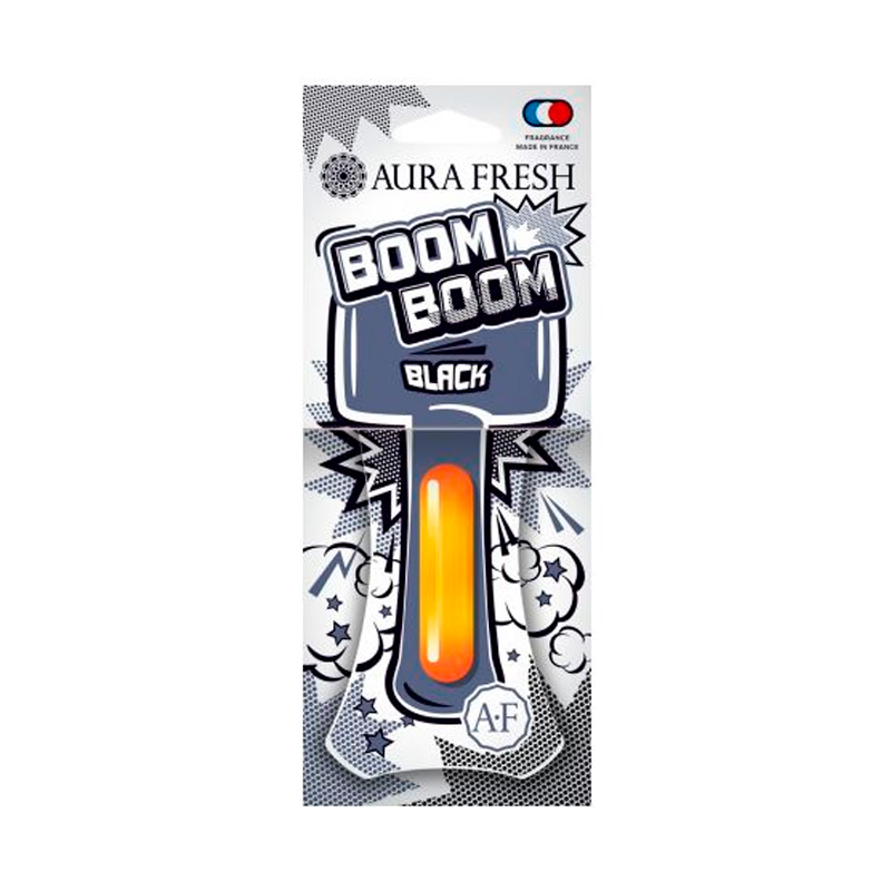 фото Ароматизатор подвесной aura fresh boom boom black/черный 23299