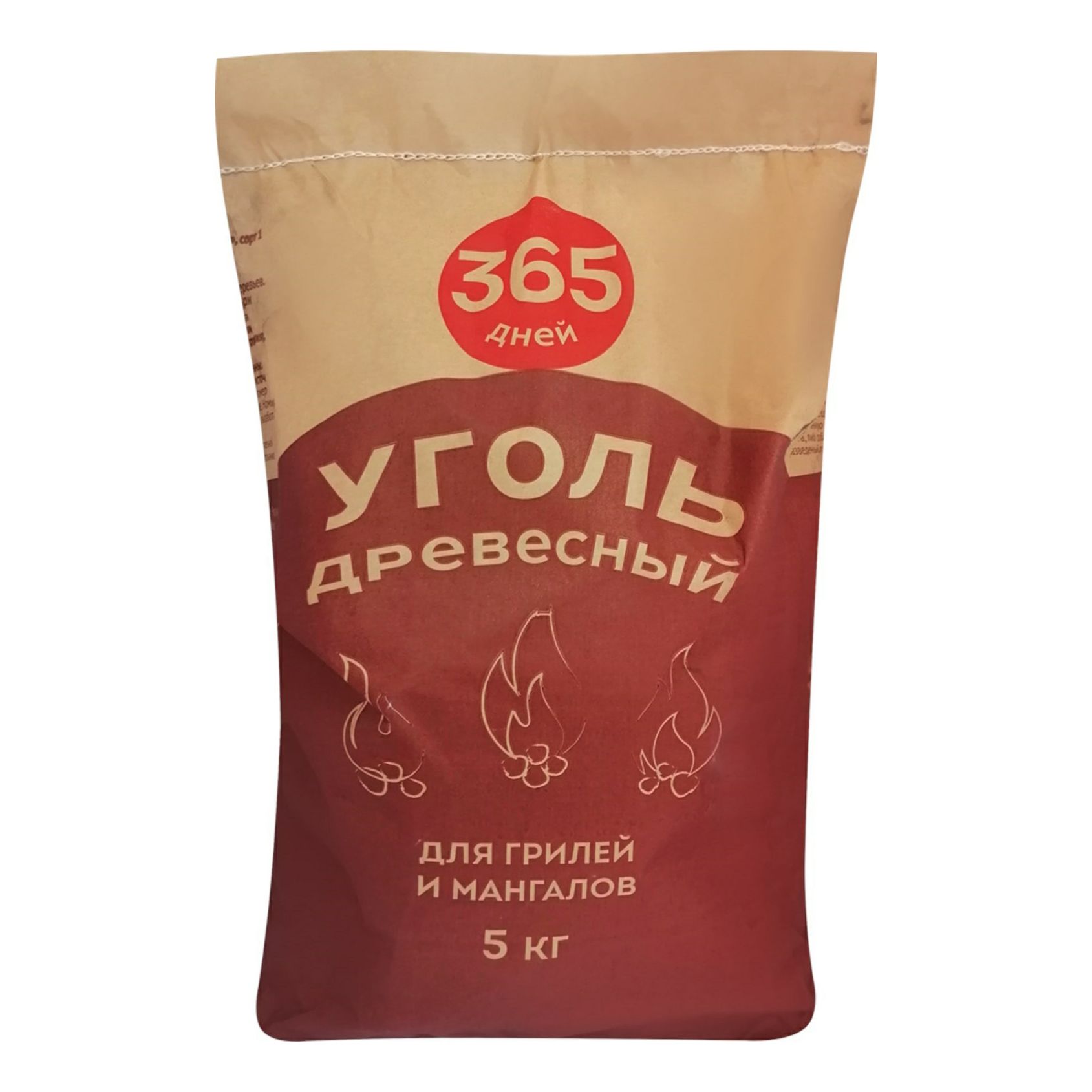 Уголь 365 дней березовый 5 кг 516₽