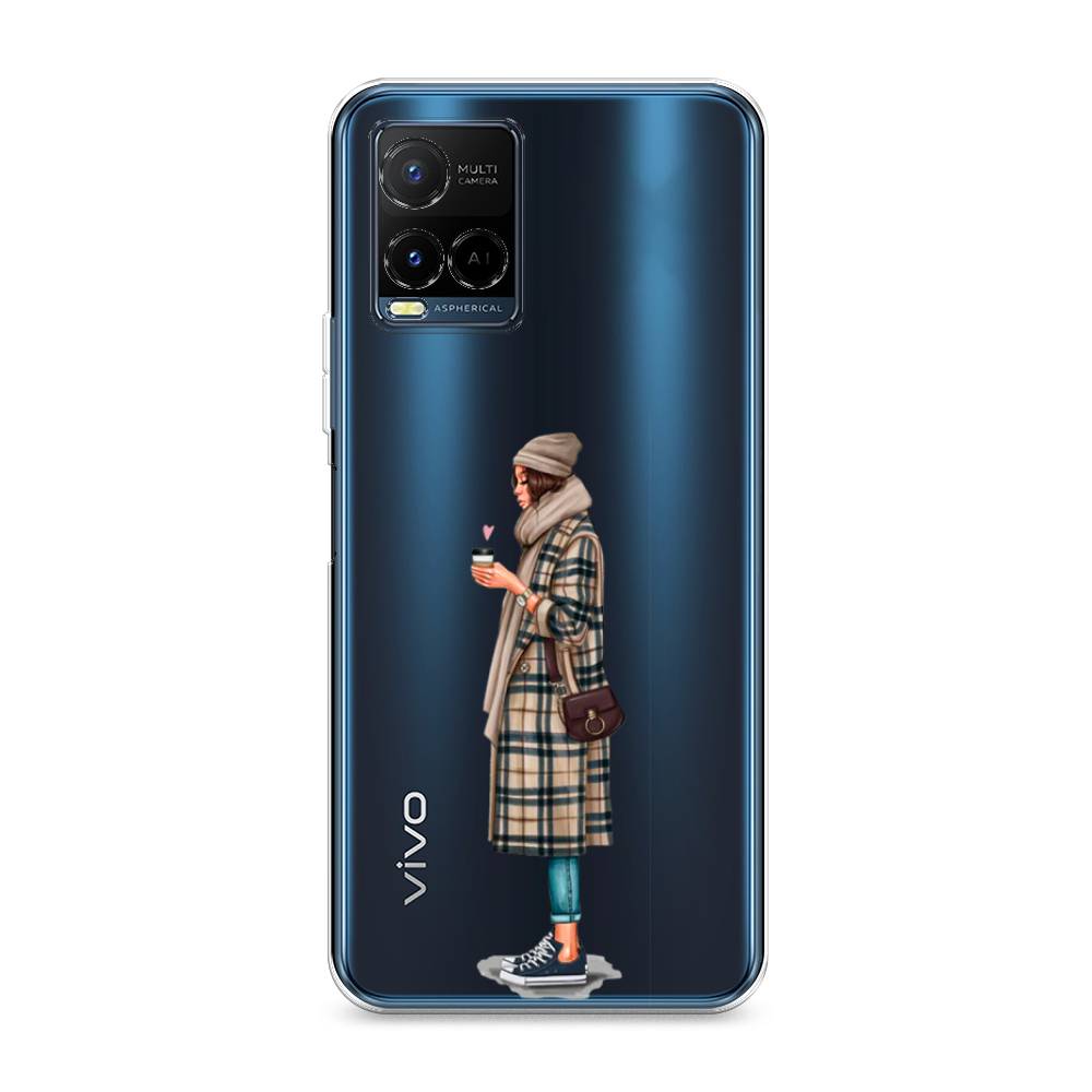 

Чехол на Vivo Y21e "Утренний кофе", Коричневый;бежевый, 266350-6