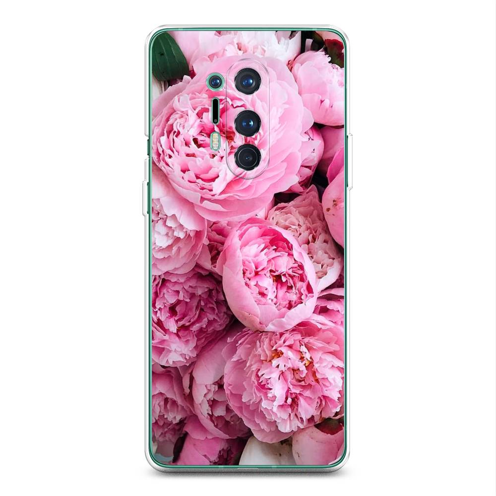 

Чехол на OnePlus 8 Pro "Розовые пионы", Бежевый;розовый, 151050-2