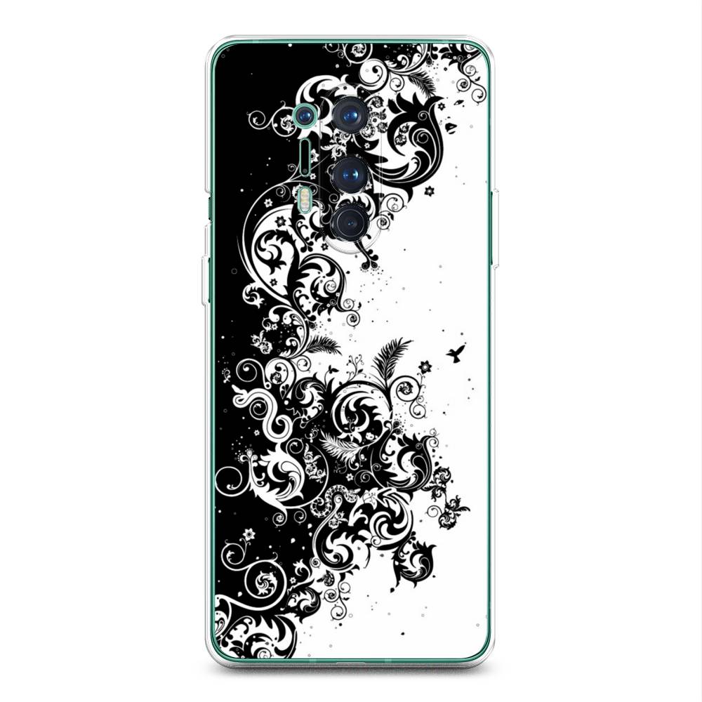 

Чехол на OnePlus 8 Pro "Черно белый узор", Белый;черный;серый, 151050-3
