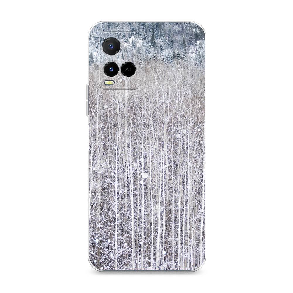 

Чехол на Vivo Y21e "Снежный лес", Бежевый;серый;белый, 266350-5