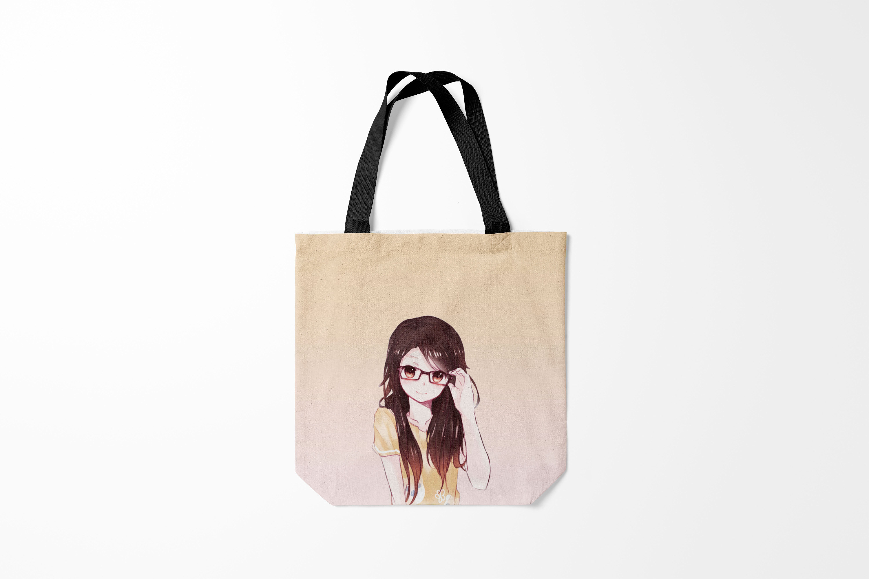 

Сумка шoппер унисекс Burnettie девочка в очках милая, разноцветный, девочка в очках милая