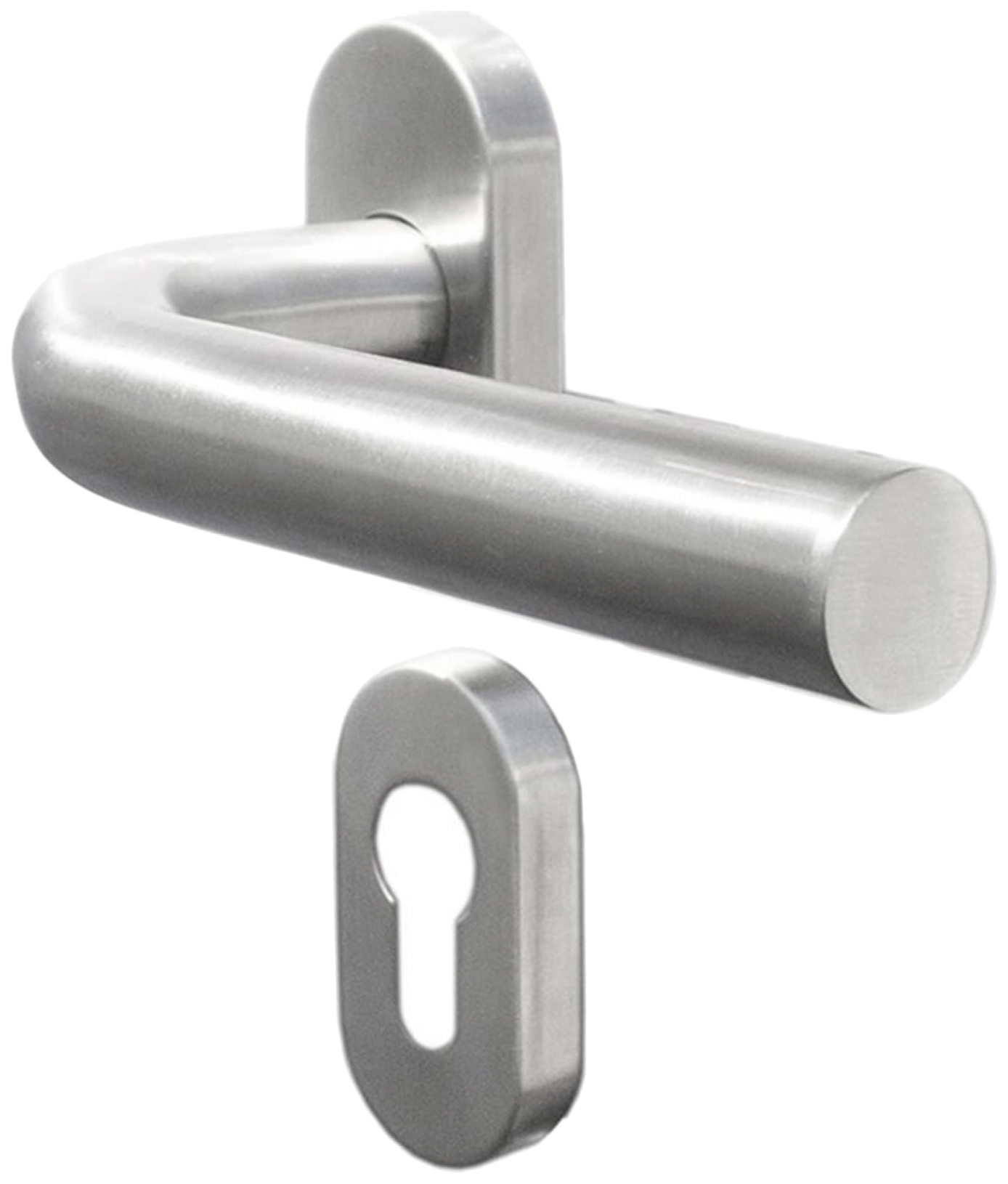 DOORLOCK Гарнитур для профильных дверей DL 040UR/F PZ L-form Rt нержавеющая сталь на розет