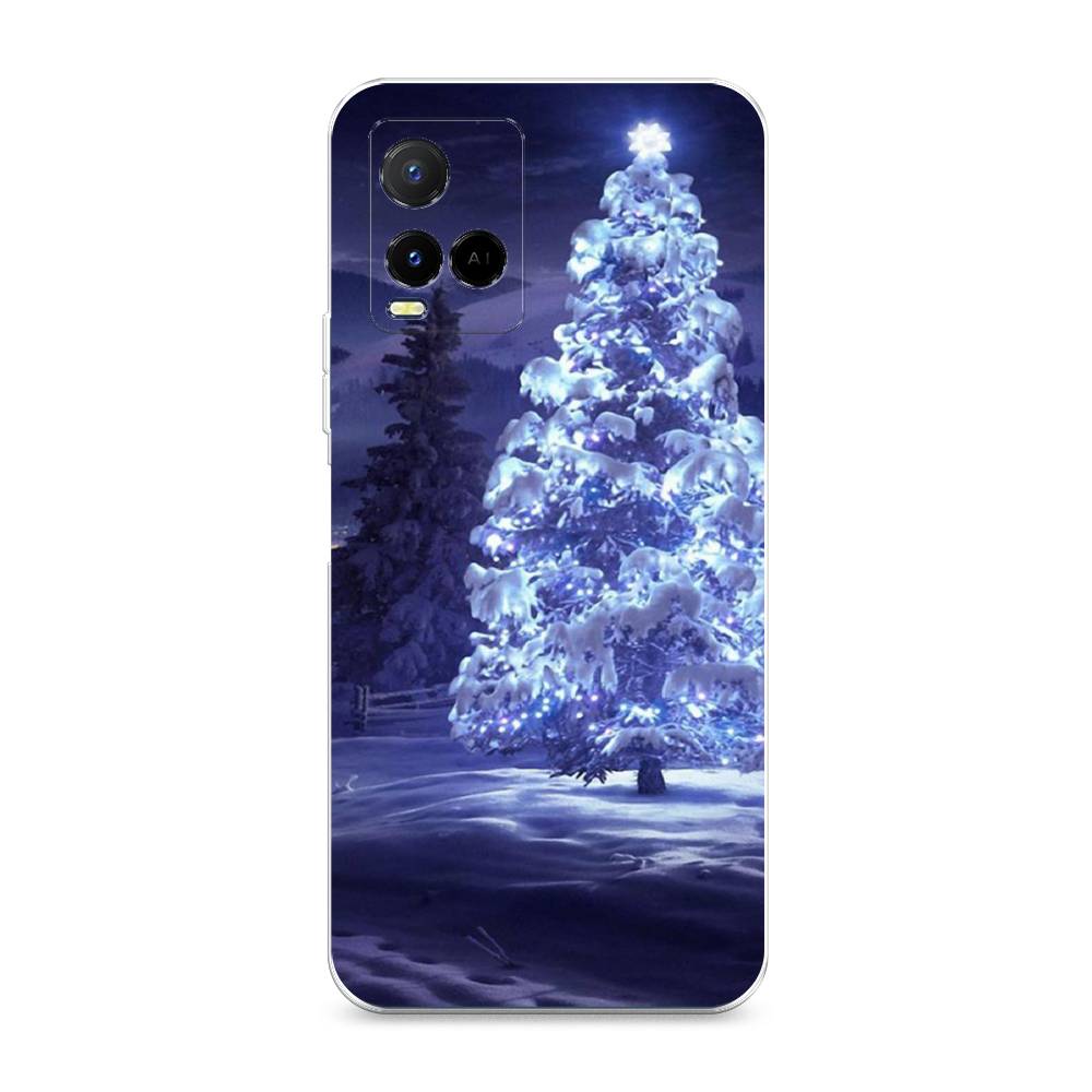 

Чехол на Vivo Y21e "Зима 4", Синий;черный;белый, 266350-2