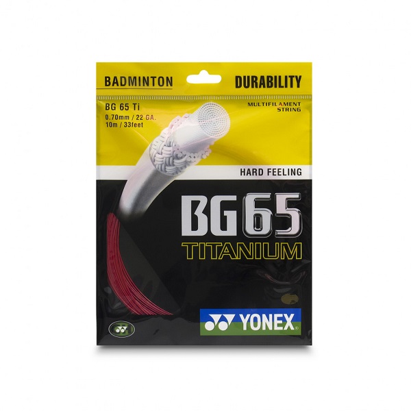 

Струна для бадминтона Yonex 10m BG-65Ti, Red, Красный, BG-65Ti