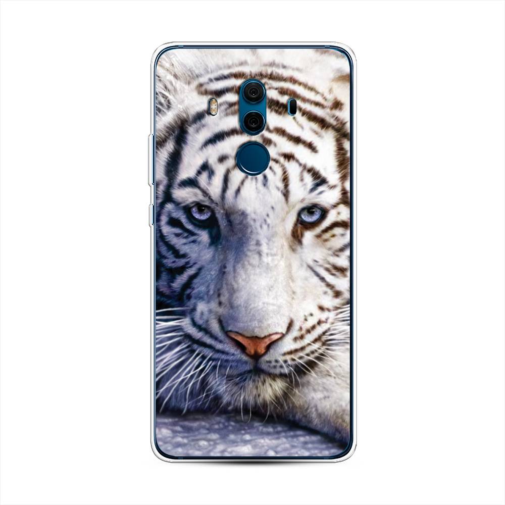 

Чехол на Huawei Mate 10 Pro "Бенгальский тигр", Коричневый;белый, 63450-1