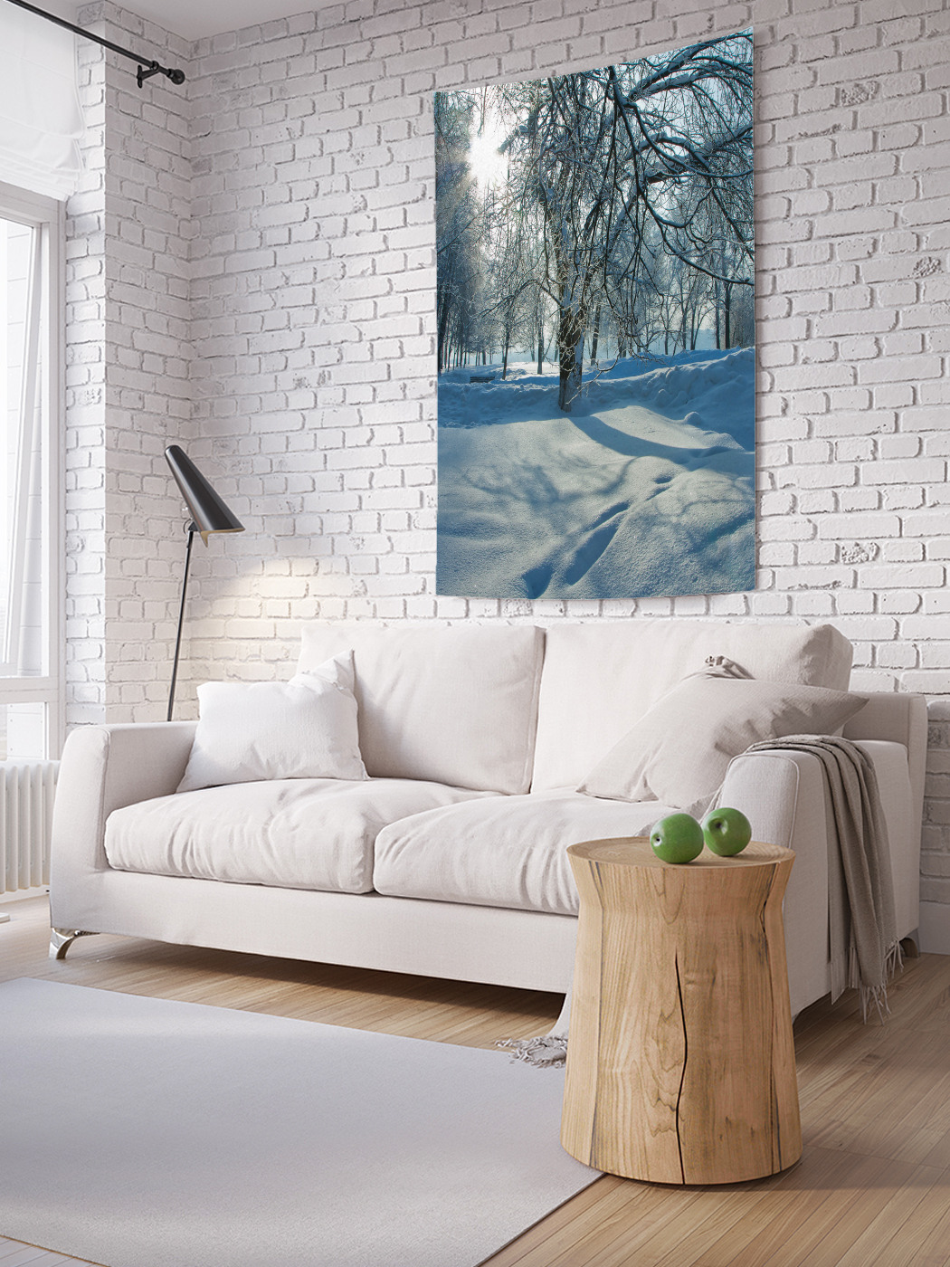 

Вертикальное фотопанно на стену JoyArty Снежное утро в лесу 150x200 см, Снежное утро в лесу