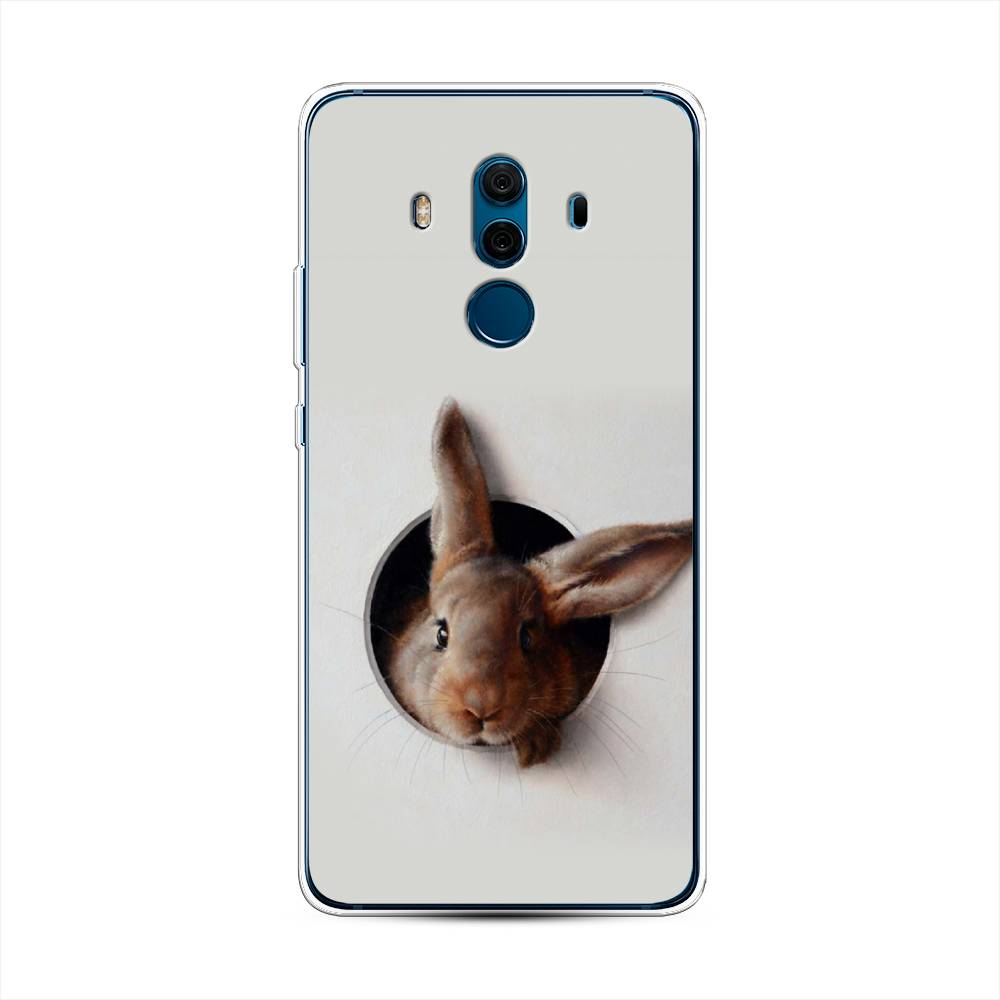 

Чехол на Huawei Mate 10 Pro "Любопытный кролик", Серый;коричневый, 63450-1