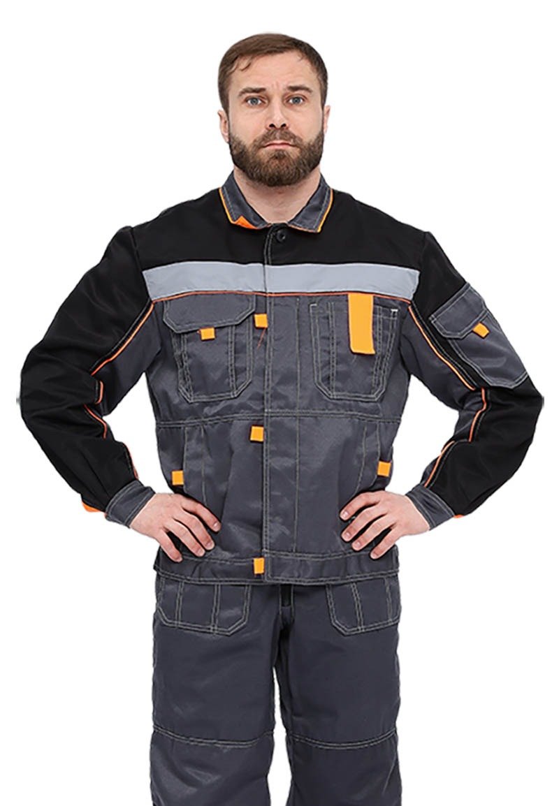 

Костюм рабочий мужской Ursus РОЛЬФ темно-серый/черный 52-54 RU, 182-188 см, РОЛЬФ