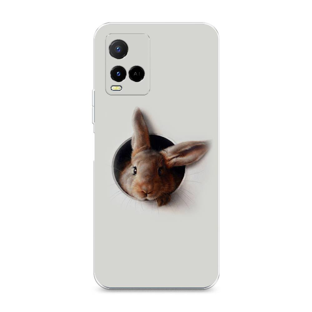 

Чехол на Vivo Y21e "Любопытный кролик", Серый;коричневый, 266350-1
