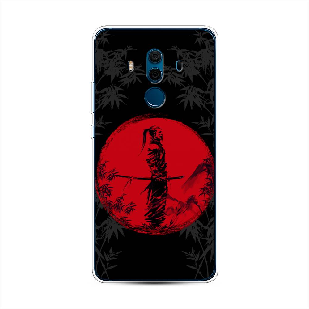 

Чехол на Huawei Mate 10 Pro "Самурай на красном фоне", Черный;красный;серый, 63450-4