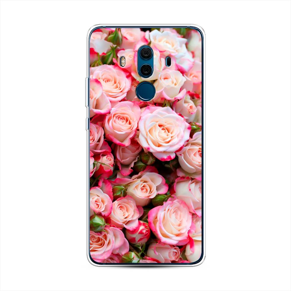 

Чехол на Huawei Mate 10 Pro "Много роз", Розовый, 63450-2