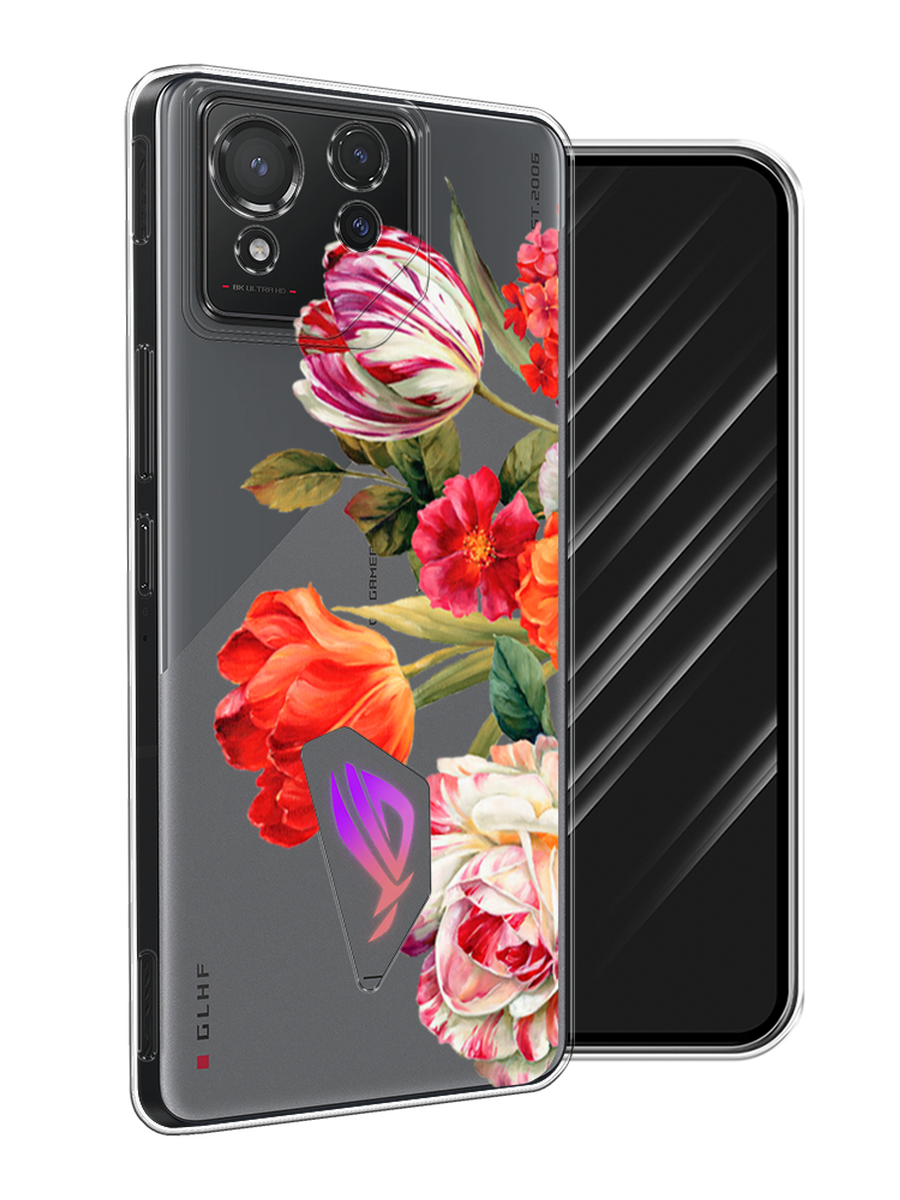 

Чехол Awog на Asus ROG Phone 8 "Весенний букет", Красный;розовый;зеленый, 45150-1