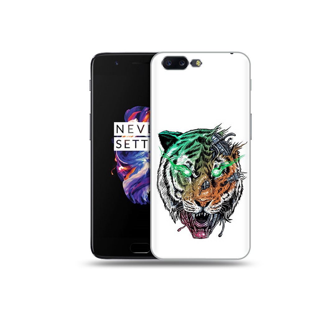 

Чехол MyPads Tocco для OnePlus 5 робо-тигр, Прозрачный, Tocco