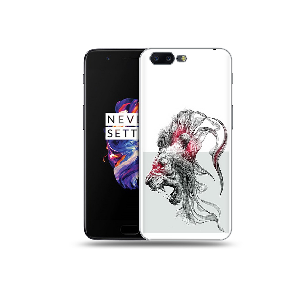 

Чехол MyPads Tocco для OnePlus 5 разъяренный лев, Прозрачный, Tocco