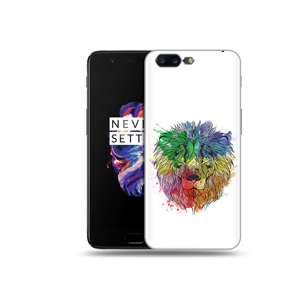 Чехол MyPads Tocco для OnePlus 5 разноцветный гордый лев