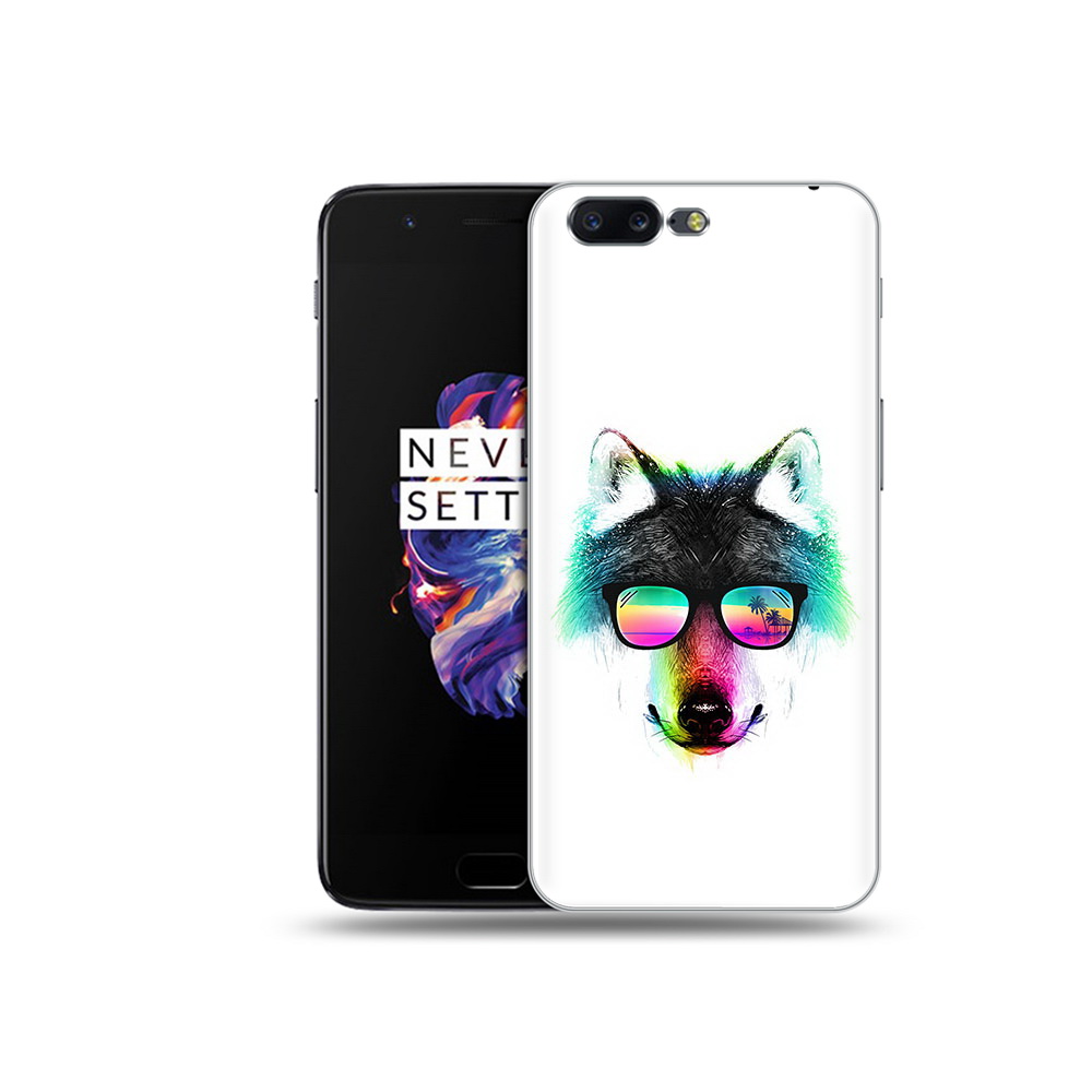 

Чехол MyPads Tocco для OnePlus 5 радужный волк, Прозрачный, Tocco