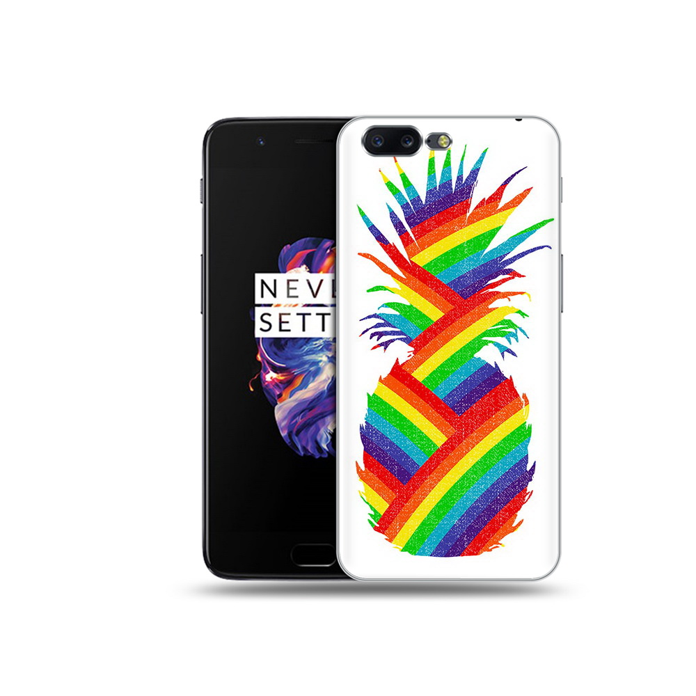 

Чехол MyPads Tocco для OnePlus 5 радужный ананас, Прозрачный, Tocco