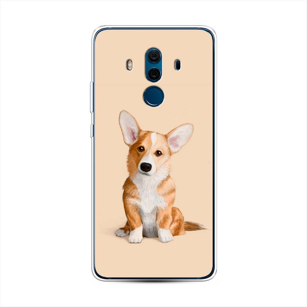 

Чехол на Huawei Mate 10 Pro "Грустный Корги", Коричневый;бежевый, 63450-1