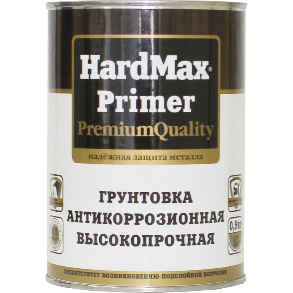 фото Антикоррозионная грунтовка hardmax primer светло-серая, банка 0,9 кг 4690417078462