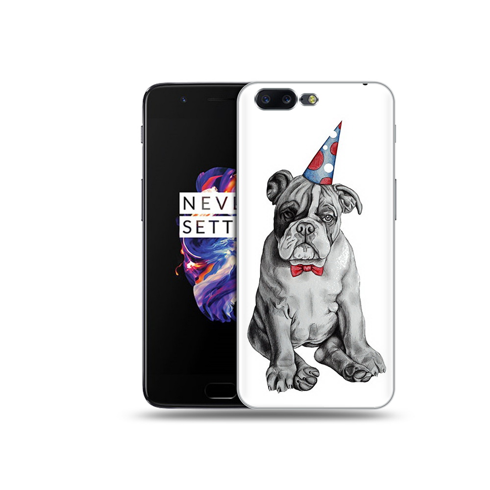 

Чехол MyPads Tocco для OnePlus 5 праздничный щенок, Прозрачный, Tocco