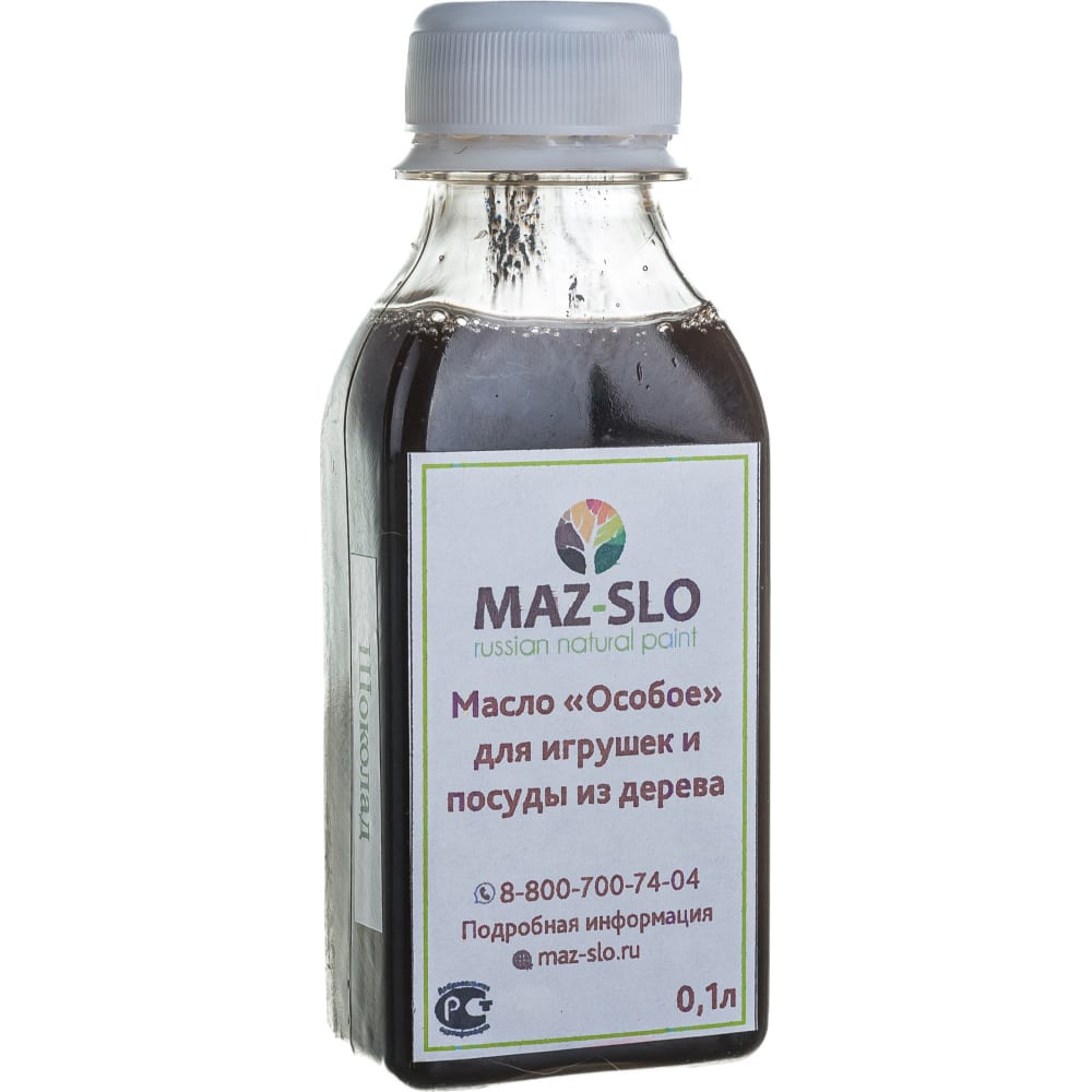 

Масло для игрушек и посуды из дерева MAZ-SLO "Особое" цвет Шоколад, 100 мл 8064943