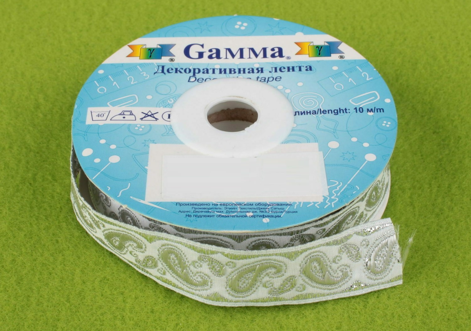 

Gamma 16 мм, 10 м, отделочная, белая, серебро, Серебристый, 16 мм, 10 м, отделочная, белая, серебро