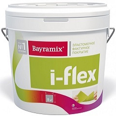 Декоративная Штукатурка Bayramix I-Flex 14кг FL 001 Белая, Колеруемая, Эластичная для Фаса