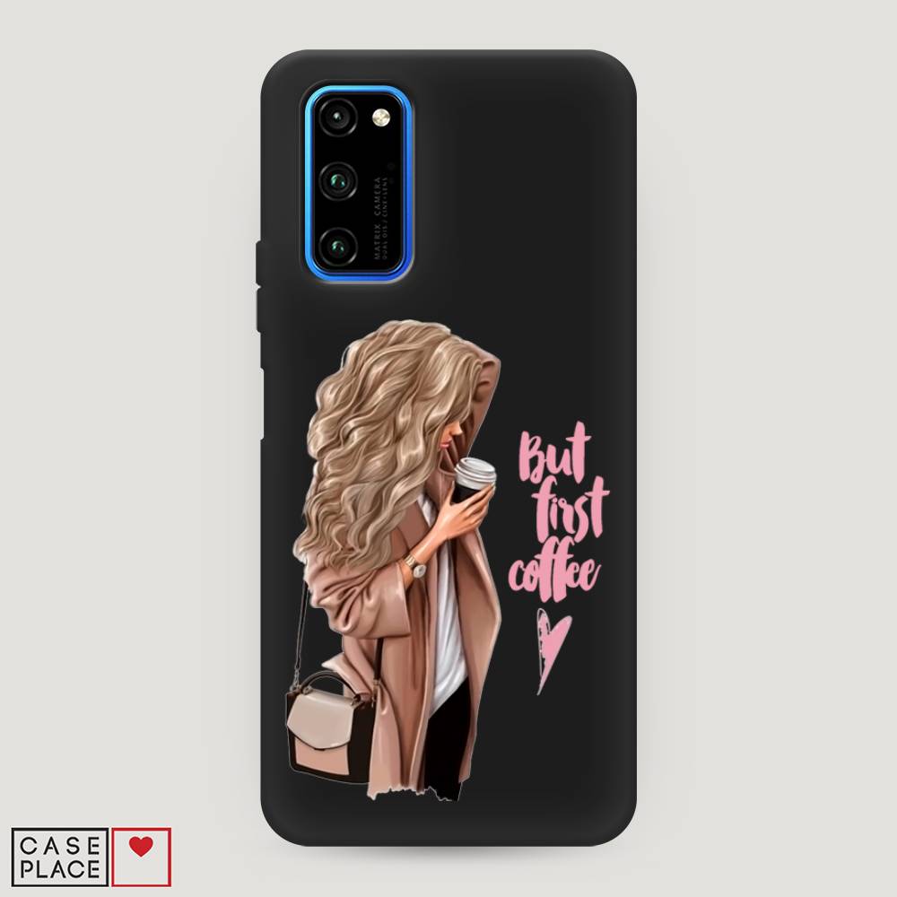 

Чехол Awog "Девушка с кофе" для Honor View 30/View 30 Pro