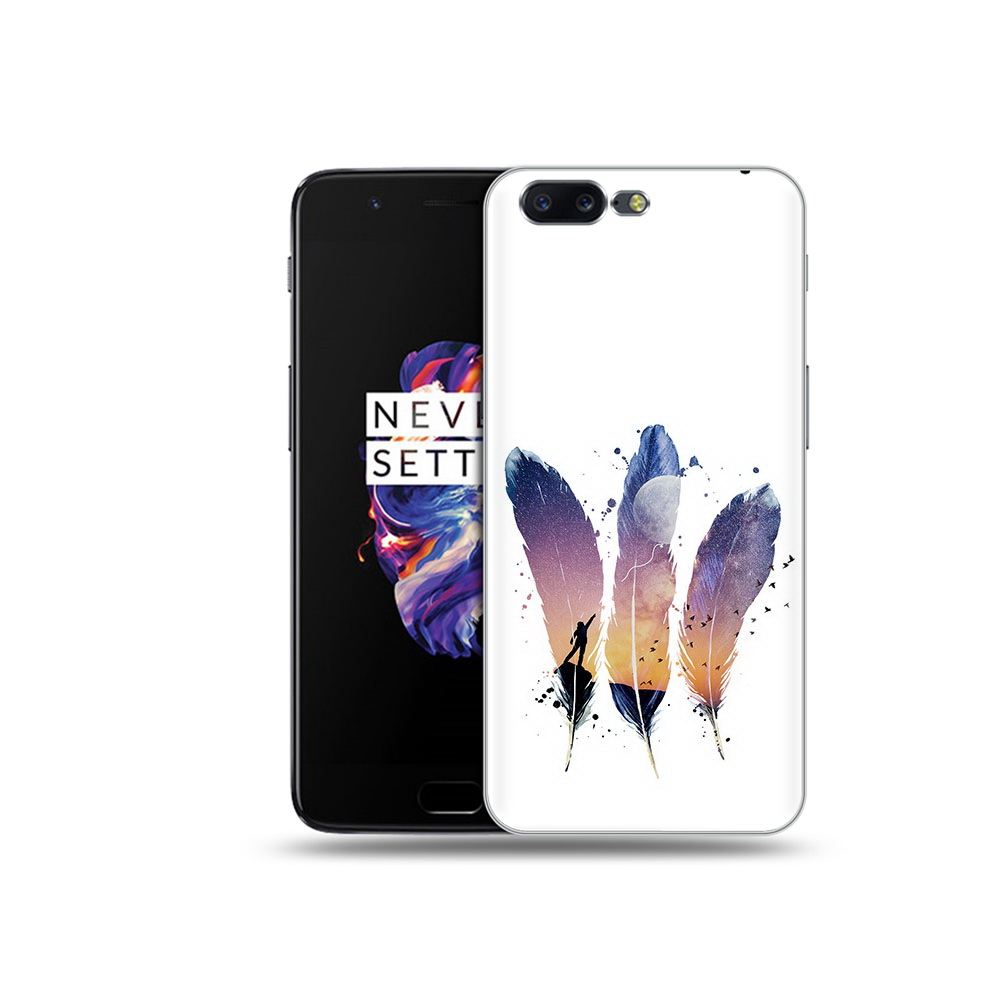 

Чехол MyPads Tocco для OnePlus 5 небесные перья, Прозрачный, Tocco