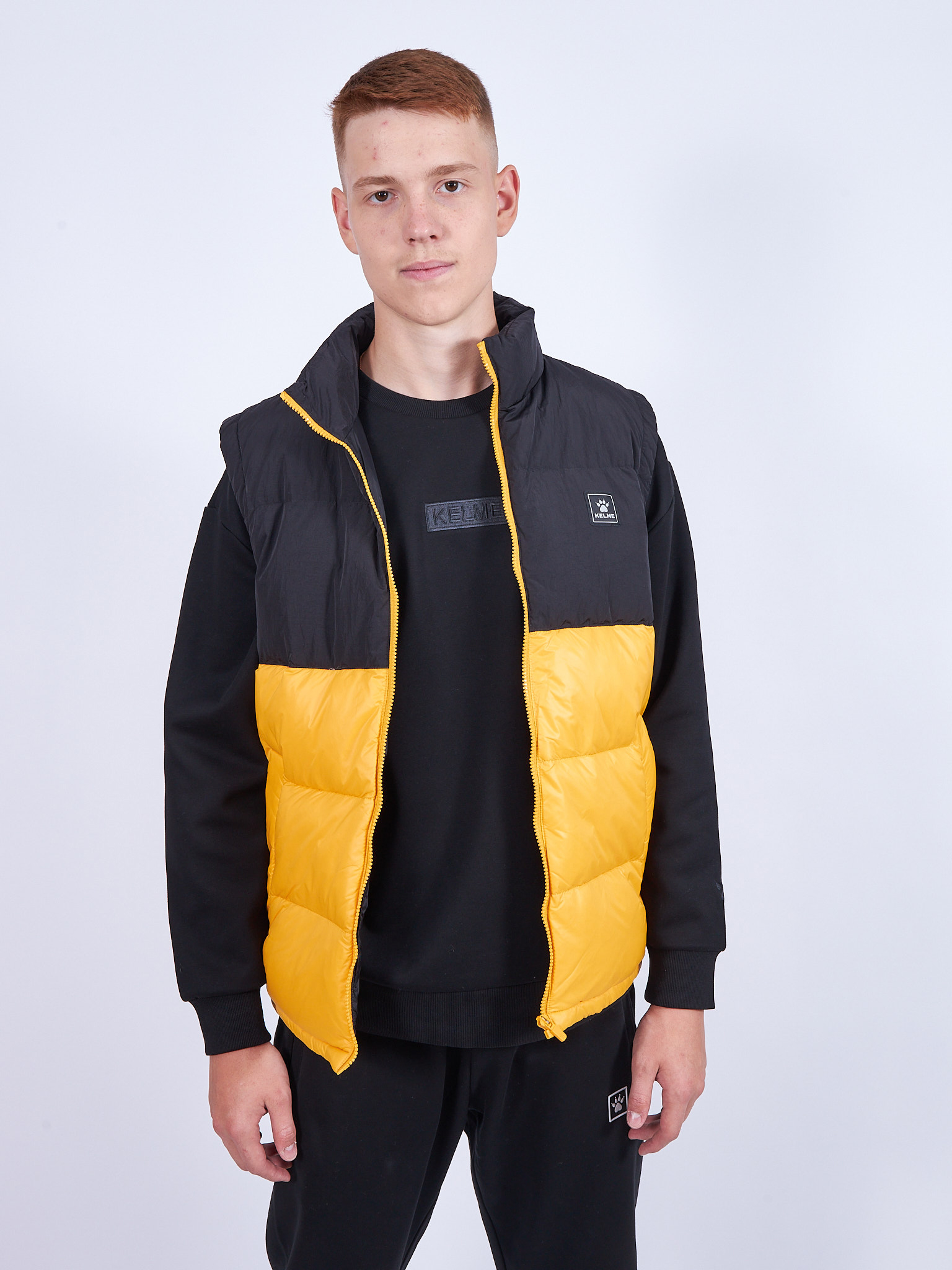фото Утепленный жилет мужской kelme 6147mj1003-708 желтый 3xl