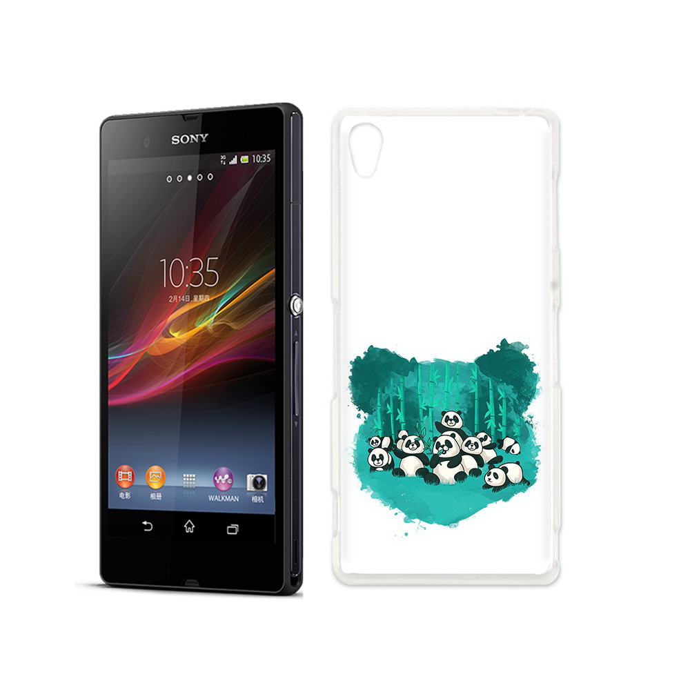 

Чехол MyPads Tocco для Sony Xperia Z нарисованные панды, Прозрачный, Tocco