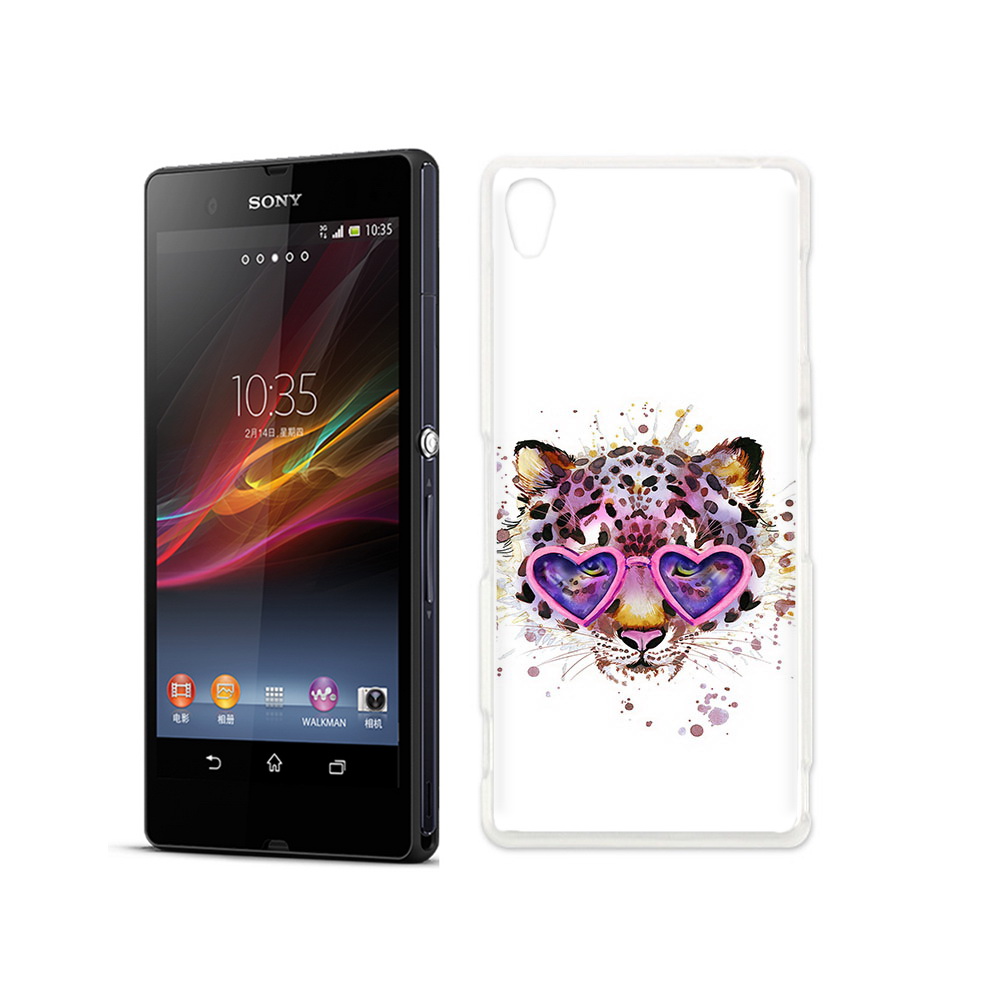 

Чехол MyPads Tocco для Sony Xperia Z модный леопард, Прозрачный, Tocco