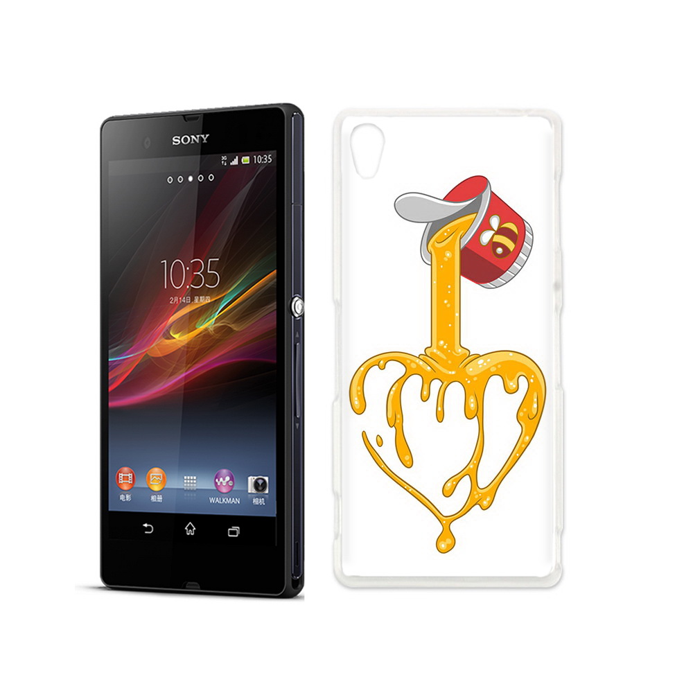 

Чехол MyPads Tocco для Sony Xperia Z медовое сердце, Прозрачный, Tocco
