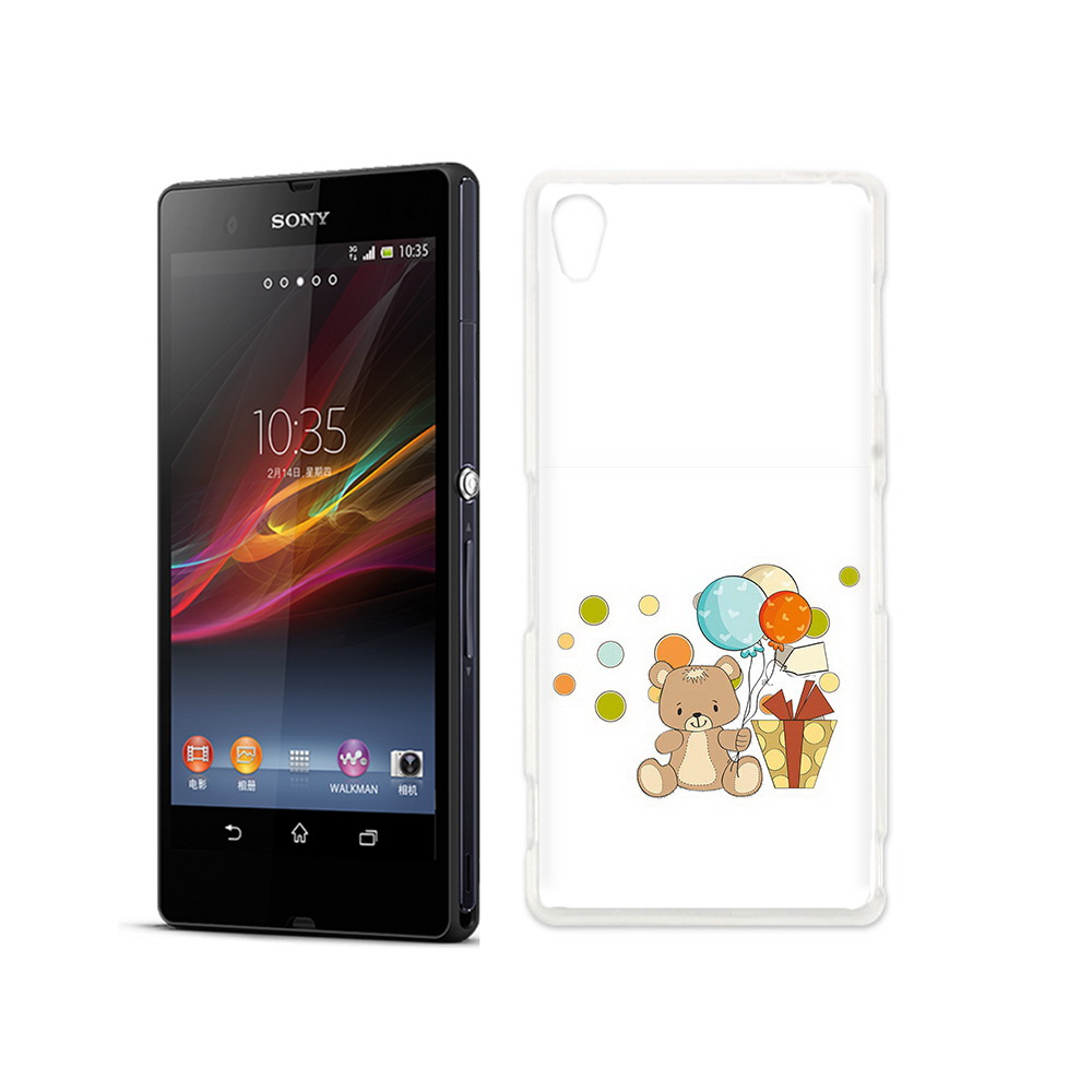

Чехол MyPads Tocco для Sony Xperia Z медвеженок с подарком, Прозрачный, Tocco