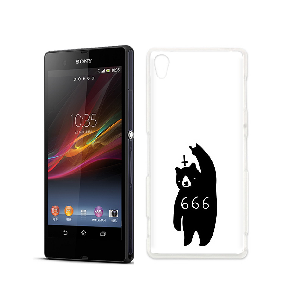 

Чехол MyPads Tocco для Sony Xperia Z медведь 666, Прозрачный, Tocco