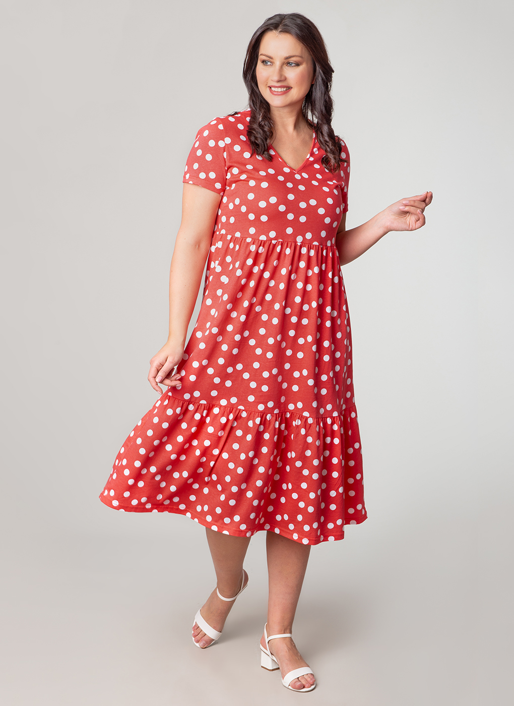 

Платье женское Каляев 63045 красное 46 RU, Красный, 63045